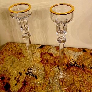 Gold Rim candle holders